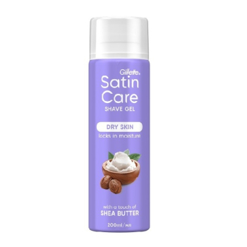 Купить Гель для бритья 200 мл Gillette SATIN CARE для сухой кожи Масло Ши Шелк в АТБ Market