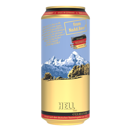 Купити Пиво 0,5 л NoAd.Beer Hell світле фільтроване пастеризоване 4,1% об ж/б Німеччина у АТБ Market
