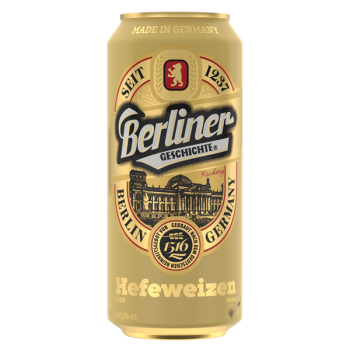 Купить Пиво 0,5 л Berliner Geschichte Hefeweizen світле пшеничне нефільтроване 5,2% об ж/б Німеччина в АТБ Market