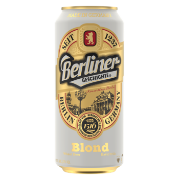 Купити Пиво 0,5 л Berliner Geschichte Blond світле пшеничне нефільтроване 5,2% об ж/б Німеччина у АТБ Market