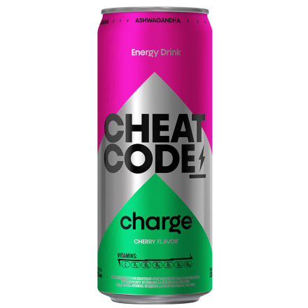 Купить Напій 330 мл CHEAT CODE Charge безалкогольний енергетичний сильногазований ж/б в АТБ Market