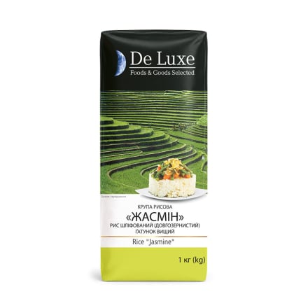 Купить Крупа 1 кг De Luxe Foods & Goods Selected рис длиннозерный Жасмин в АТБ Market