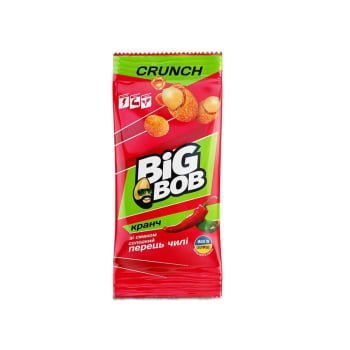 Купить Арахис 70 г Big bob жареный соленый в хрустящей оболочке со вкусом перца чили  в АТБ Market