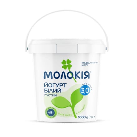 Купити Йогурт 1 кг Молокія білий 3% п/відро у АТБ Market