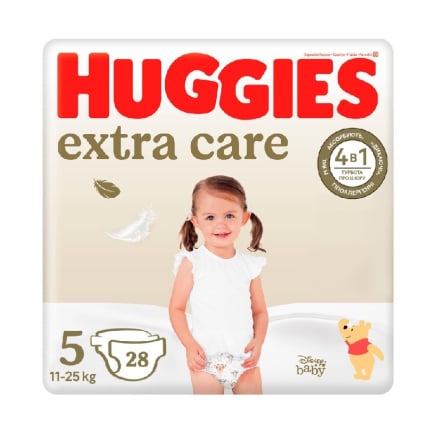 Купить Підгузники 28 шт Huggies Extra Care (5) дитячі м/уп в АТБ Market