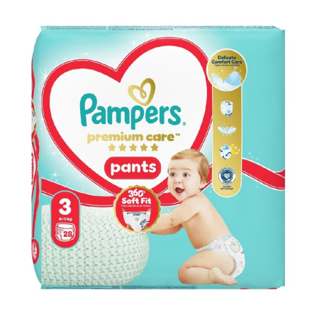 Купити Підгузники-трусики 28 шт Pampers Premium Care (3) у АТБ Market