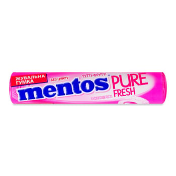 Купити Жувальна гумка 16 г Mentos Purefresh Roll Тутті-Фрутті у АТБ Market