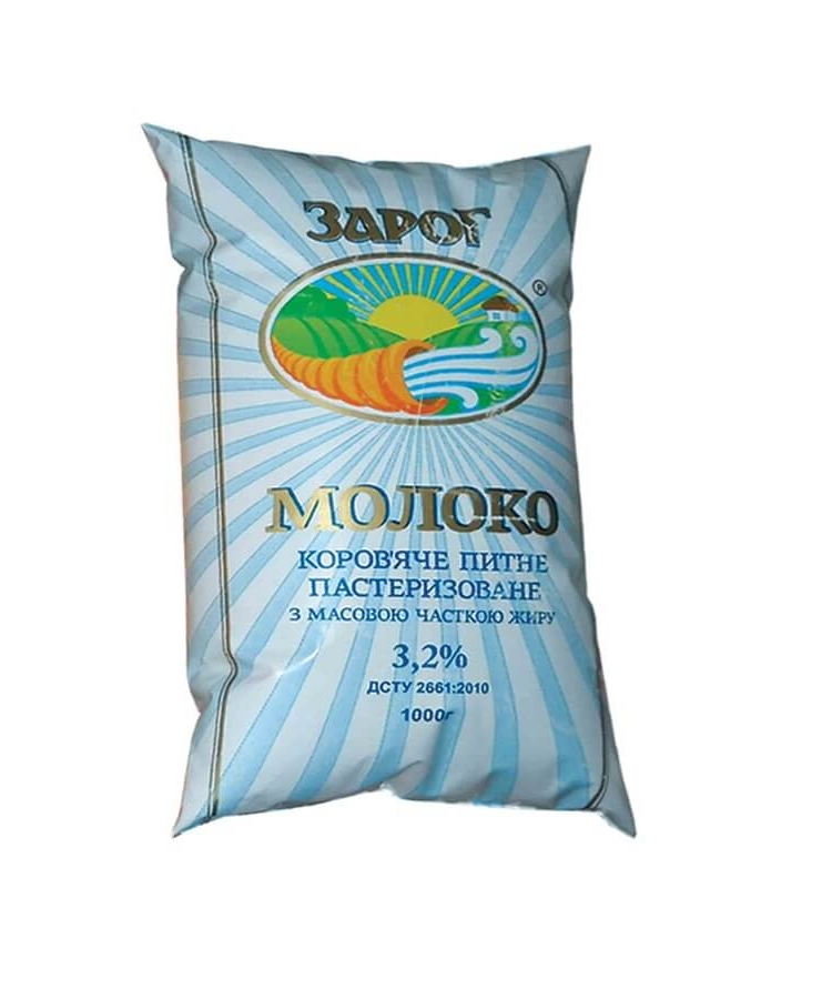 Молоко 1 кг ЗароГ пастеризоване 3,2% купити в Києві та Україні за ціною ...