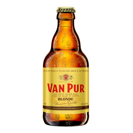 Купить Пиво 0,33 л VAN PUR Blonde світле фільтроване пастеризоване 6,6% об скл/пл Польща в АТБ Market