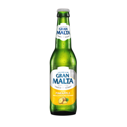 Купить Пиво 0,33 л GRAN MALTA PINEAPPLE світле фільтроване безалкогольне зі смаком ананасу скл/пл Польща в АТБ Market