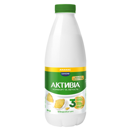 Купить Біфідойогурт 0,8 кг Активіа Ананас 1,5% п/бут в АТБ Market