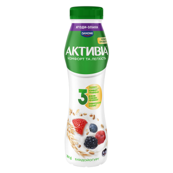 Купить Біфідойогурт 260 г Активіа ягоди-злаки 1,2% п/бут в АТБ Market