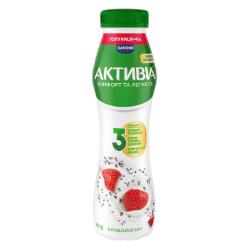 Купить Біфідойогурт 260 г Активіа Полуниця-чіа 1,2% п/бут в АТБ Market