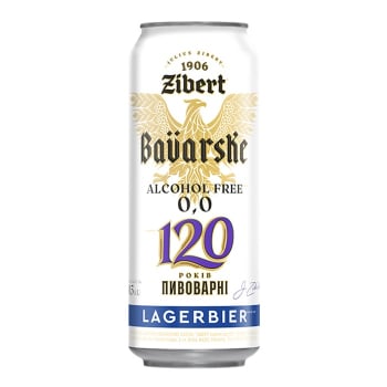 Купити Пиво безалкогольне 0,5 л Zibert Bavarske з/б у АТБ Market