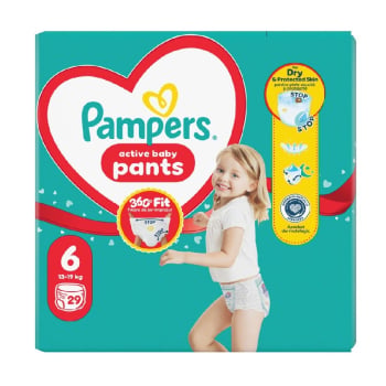 Купити Підгузки-трусики 29 шт Pampers (6) дитячі 13-19 кг, м/уп у АТБ Market