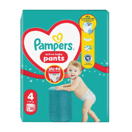 Купити Підгузки-трусики 35 шт Pampers Pants (4) дитячі 9-15 кг, м/уп у АТБ Market