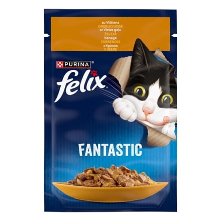 Купити Корм 85 г Felix консерви для котів з куркою  у АТБ Market