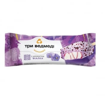 Мороженое 80г, ТМ Три Медведя, Казка с ароматом фиалка