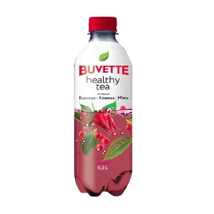 Купити Напій 0,5л Buvette Healthy tea зі смаком Каркаде Журавлини та М’яти у АТБ Market