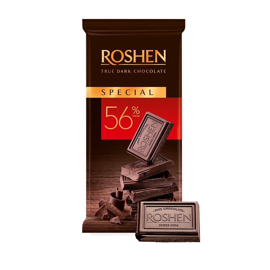 Шоколад 85г Roshen черный Special 56% купить в Кожичах по цене от 18.90 ...