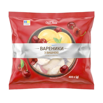 Купить Вареники 400 гр Своя Лінія з вишнею без кісточки заморожені п/ет в АТБ Market
