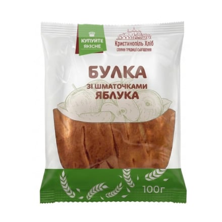 Булкa 100 г Кpиcтинопiль хлiб з яблуком п/eт