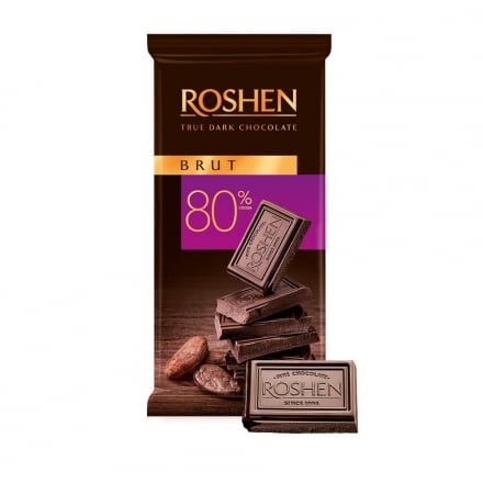 Шоколад 85г, ТМ Roshen, черный Brut 80%