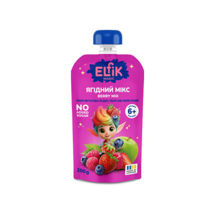 Купити Пюре 200 г Elfik Ягідний мікс д/п у АТБ Market