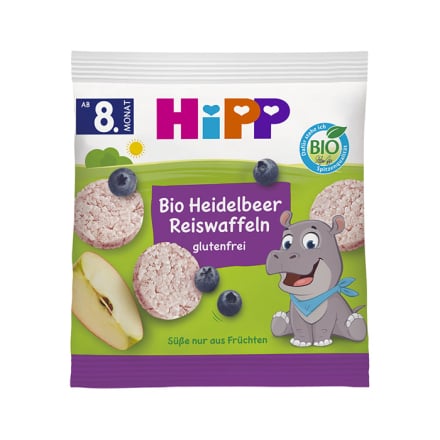 Купить Органічні рисові хлібці 30г Hipp з чорницею та яблуком, м/уп в АТБ Market