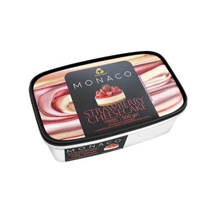Купити Морозиво 0,5 кг Три Ведмеді Monaco Dessert полуничний чизкейк у АТБ Market