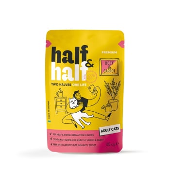 Купить Коpм вологий Half&Half для котiв, 85 г в АТБ Market