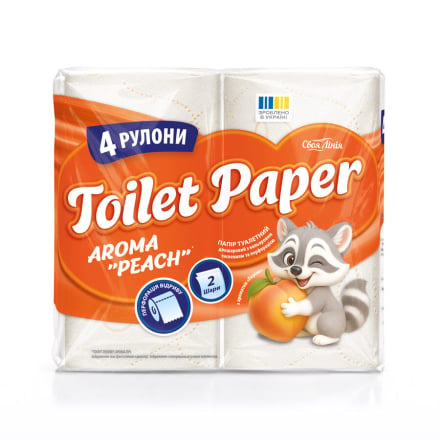 Купить Туалетная бумага 4 шт Своя Линия Elite Soft ароматизированная двухслойная с цветным тиснением  в АТБ Market