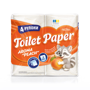Купить Туалетная бумага 4 шт Своя Линия Elite Soft ароматизированная двухслойная с цветным тиснением  в АТБ Market