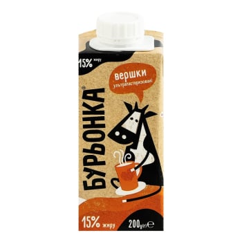 Купити Вершки 200 г Бурьонка 15% тетра-пак у АТБ Market