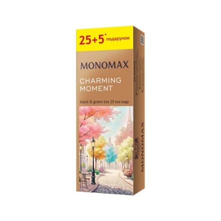 Купити Чай (30 ф/п Х 1,5 г) Мономах Champagne moments суміш чорного та зеленого чаю ароматизований з ярликом у АТБ Market
