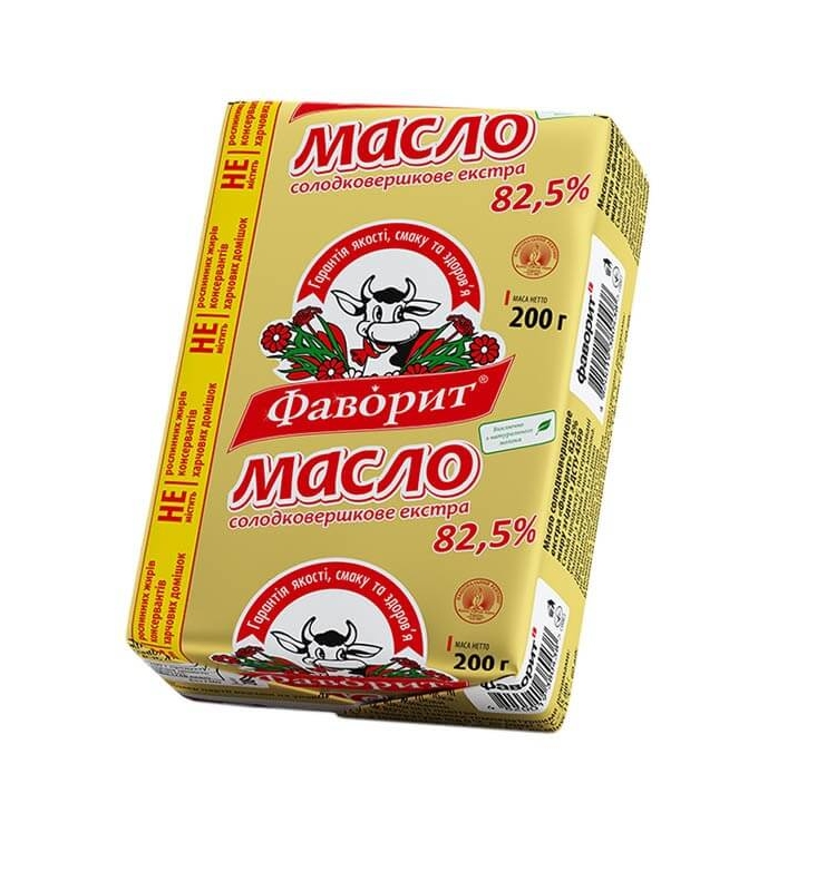 Масло 200 г Фаворит сододковершкове Экстра 82,5% купити в Києві та ...