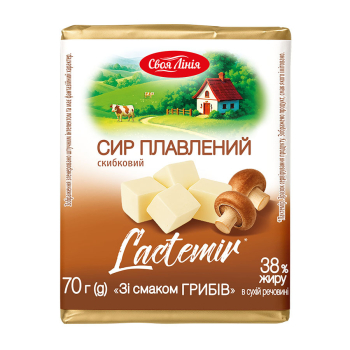Купити Сир плавлений 70 г Своя лінія зі смаком грибів 38% фольга у АТБ Market