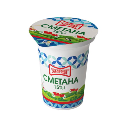 Купить Сметана 280 г Злагода 15% п/стакан в АТБ Market
