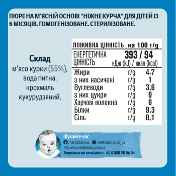 Купить Пюре 80 г Gerber мясное нежный цыпленок в АТБ Market