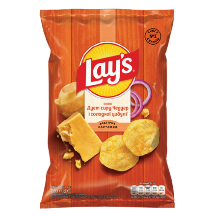 Купити Чіпси 120г Lay's Сир чеддер і цибуля у АТБ Market