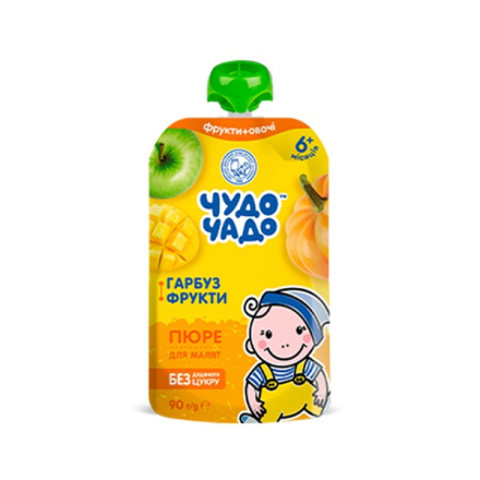Купити Пюре 90 г Чудо-Чадо Гарбуз з фруктами, д/пак у АТБ Market