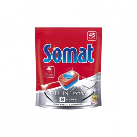 Засіб для миття посуду в посудомийних машинах 45 шт Somat Extra в таблетках