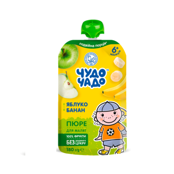 Купить Пюре 180 г Чудо-Чадо яблочно-банановое в АТБ Market