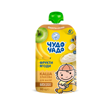 Купить Пюре 90 г Чудо-Чадо фруктово-ягодное с кашей злаковой от 6 мес. в АТБ Market
