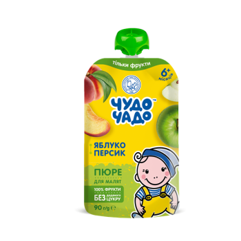 Купити Пюре 90 г Чудо-чадо яблуко-персик з цукром  у АТБ Market