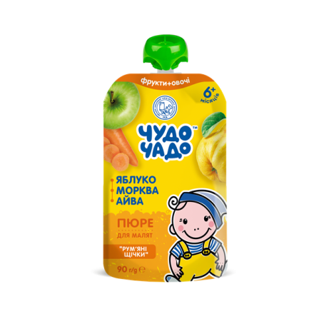 Купити Пюре 90 г Чудо-чадо яблуко, морка, айва з цукром  у АТБ Market
