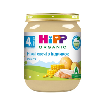 Купити Пюре 125 г HIPP Ніжні овочі з індичкою ск/банка у АТБ Market