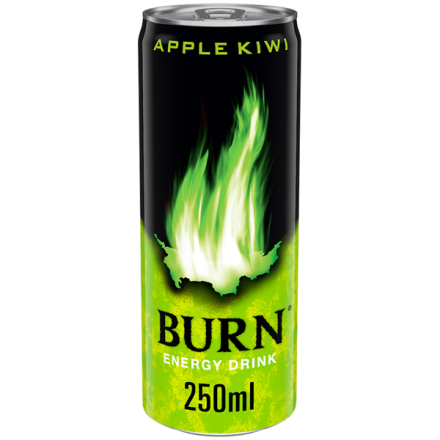 Купити Нaпій 250 мл Burn зі смаком Яблуко-Ківі eнepгeтичний ж/б у АТБ Market