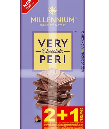 Набір Шоколад 255г Millennium Very Peri молочний (3шт*85г) м/уп