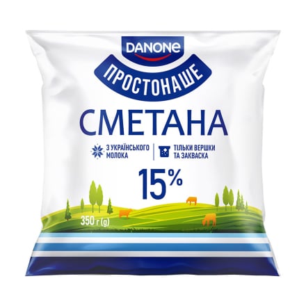 Купить Сметана 350 г ПростоНаше 15% п/е в АТБ Market